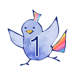 世界中に暮らすマルチリンガル・バイリンガルの子どものための個別オンライン日本語教室のキャラクター「ななつのこ」