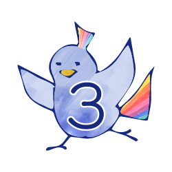 世界中に暮らすマルチリンガル・バイリンガルの子どものための個別オンライン日本語教室のキャラクター「ななつのこ」